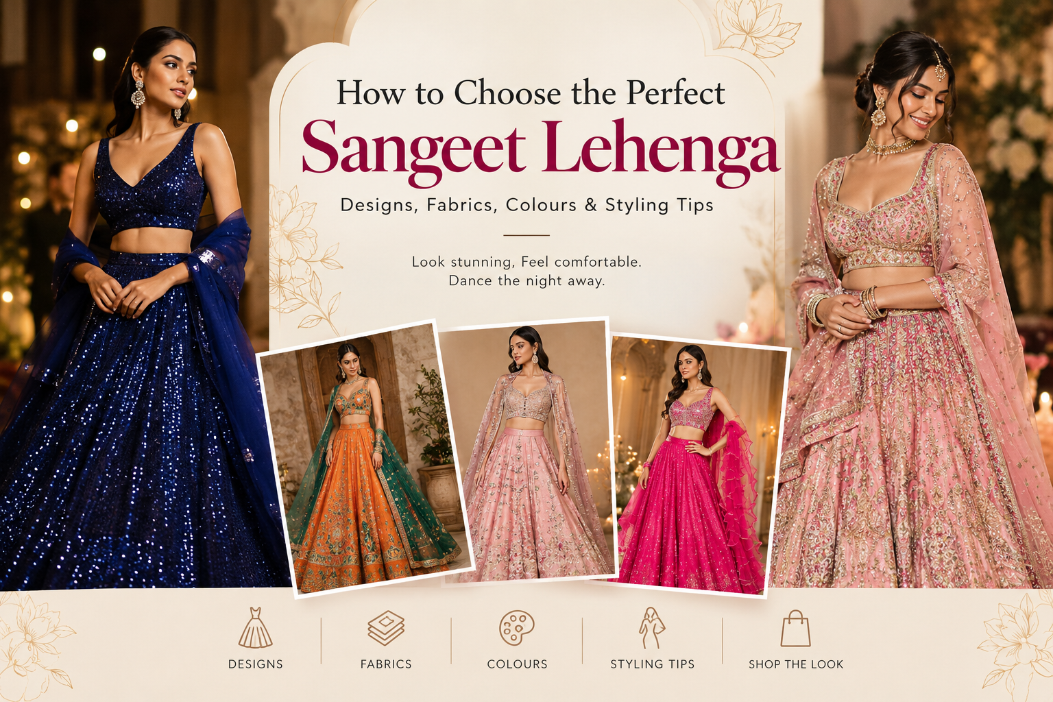 How to Choose the Perfect Sangeet Lehenga: Designs, Fabrics, Colours & Styling Tips