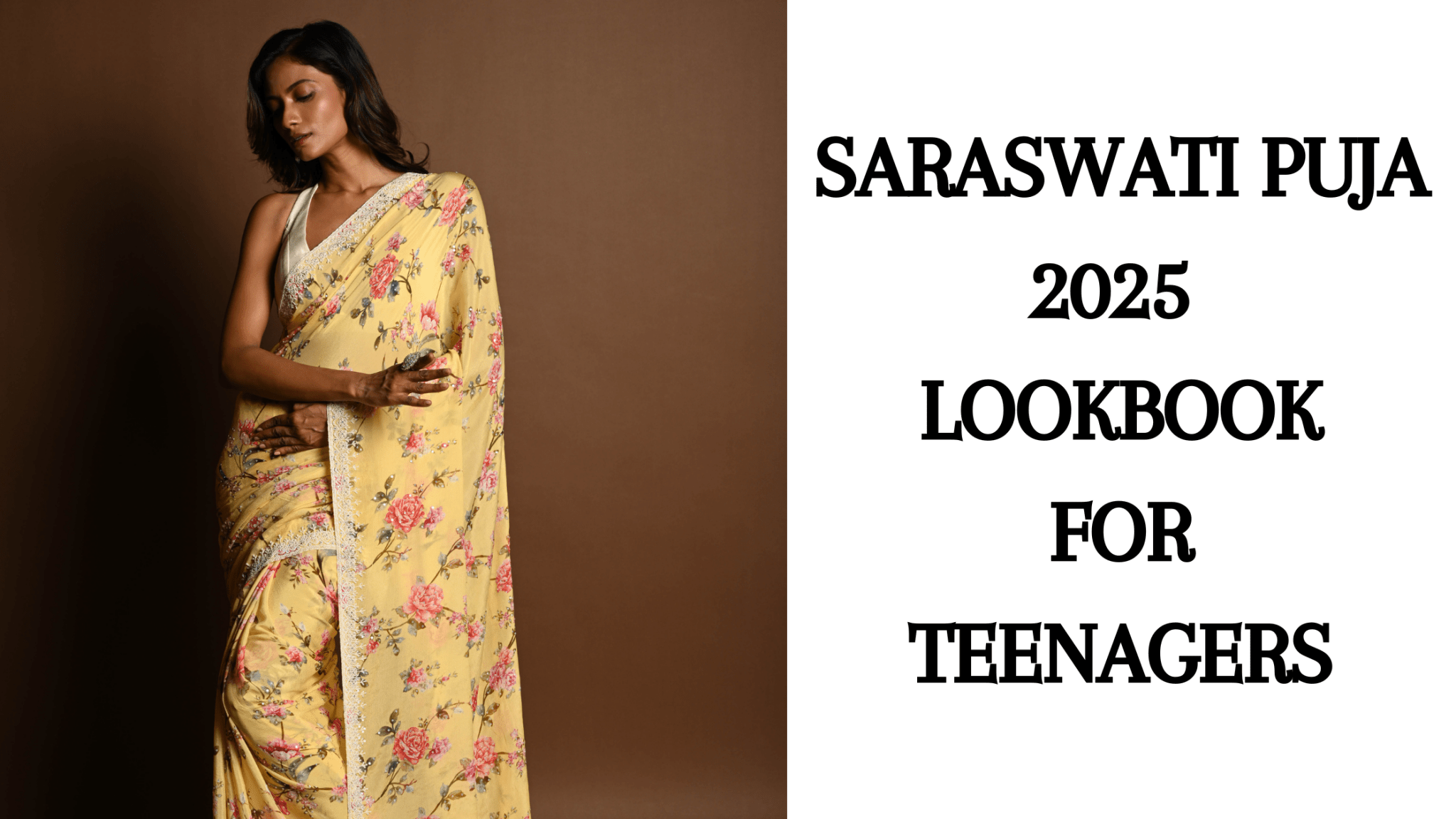 Saraswati Puja 2025 Lookbook for Teenagers - Anvi Couture