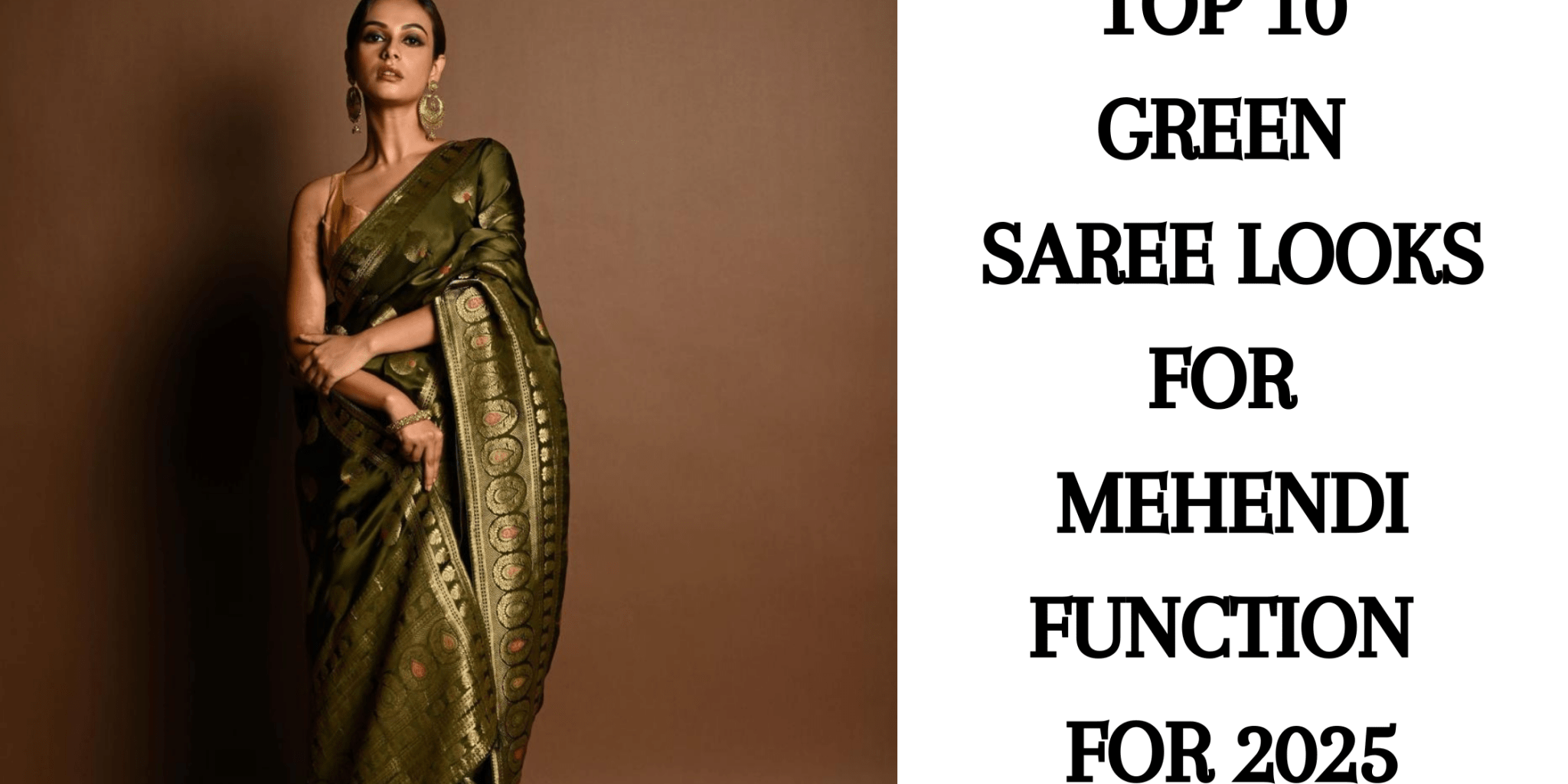 Top 10 Green Saree Looks for Mehendi Function for 2025 - Anvi Couture
