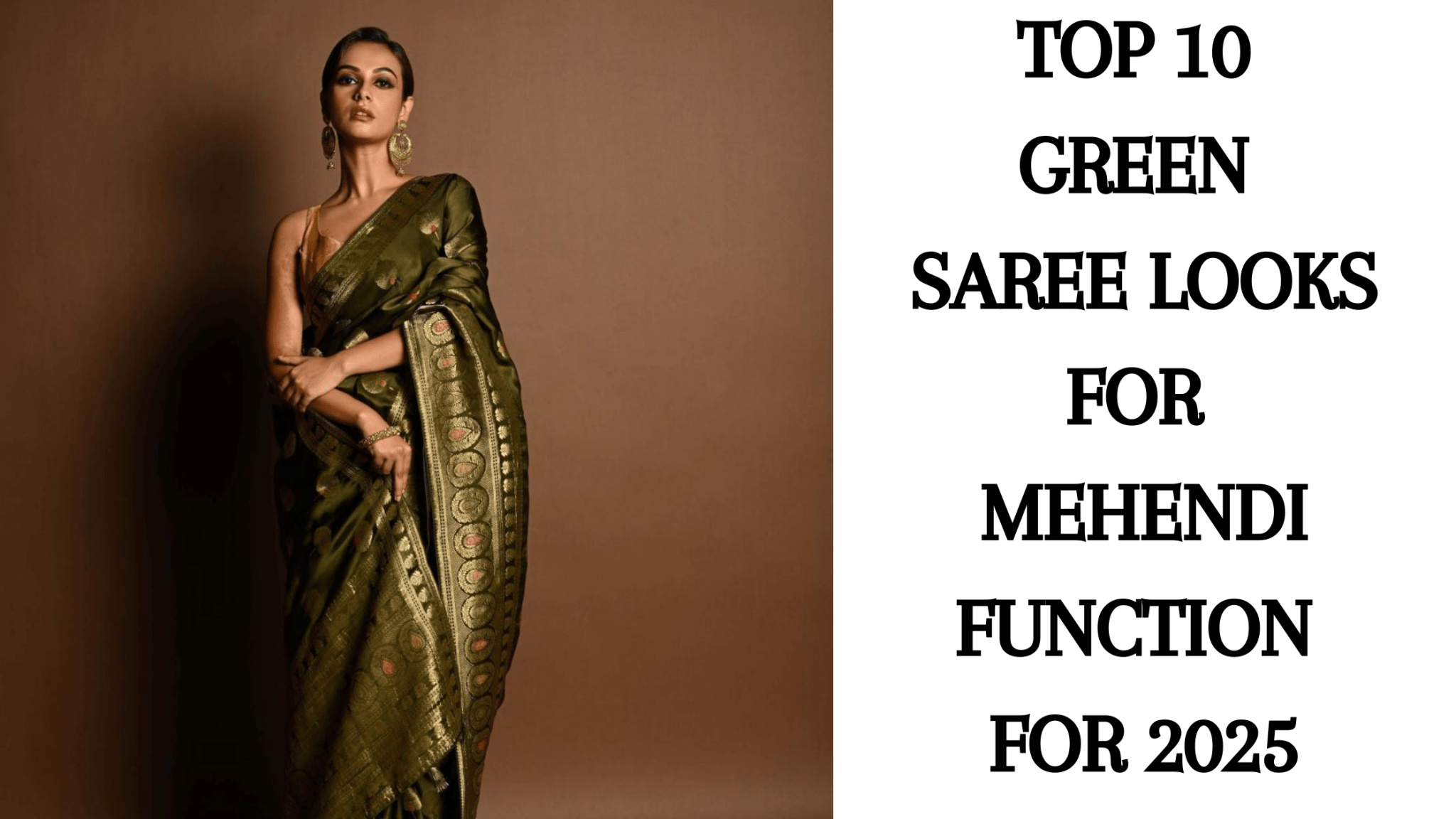 Top 10 Green Saree Looks for Mehendi Function for 2026 - Anvi Couture