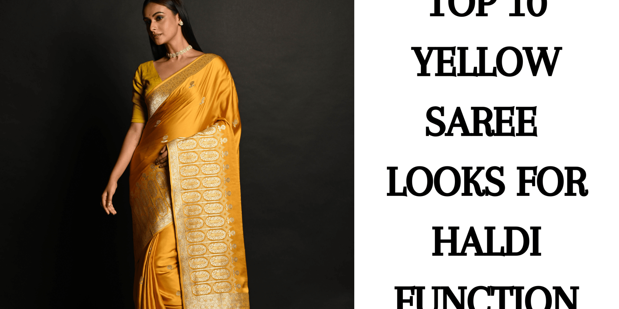 Top 10 Yellow Saree Looks for Haldi Function - Anvi Couture