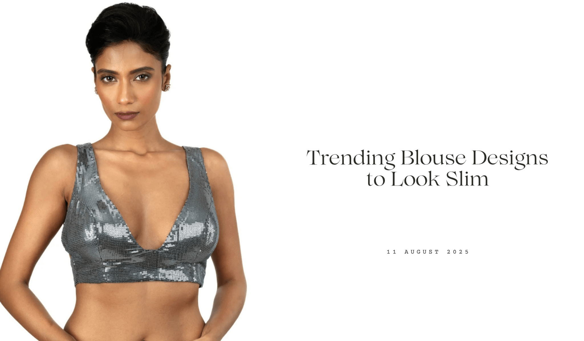 Trending Blouse Designs to Look Slim - Anvi Couture