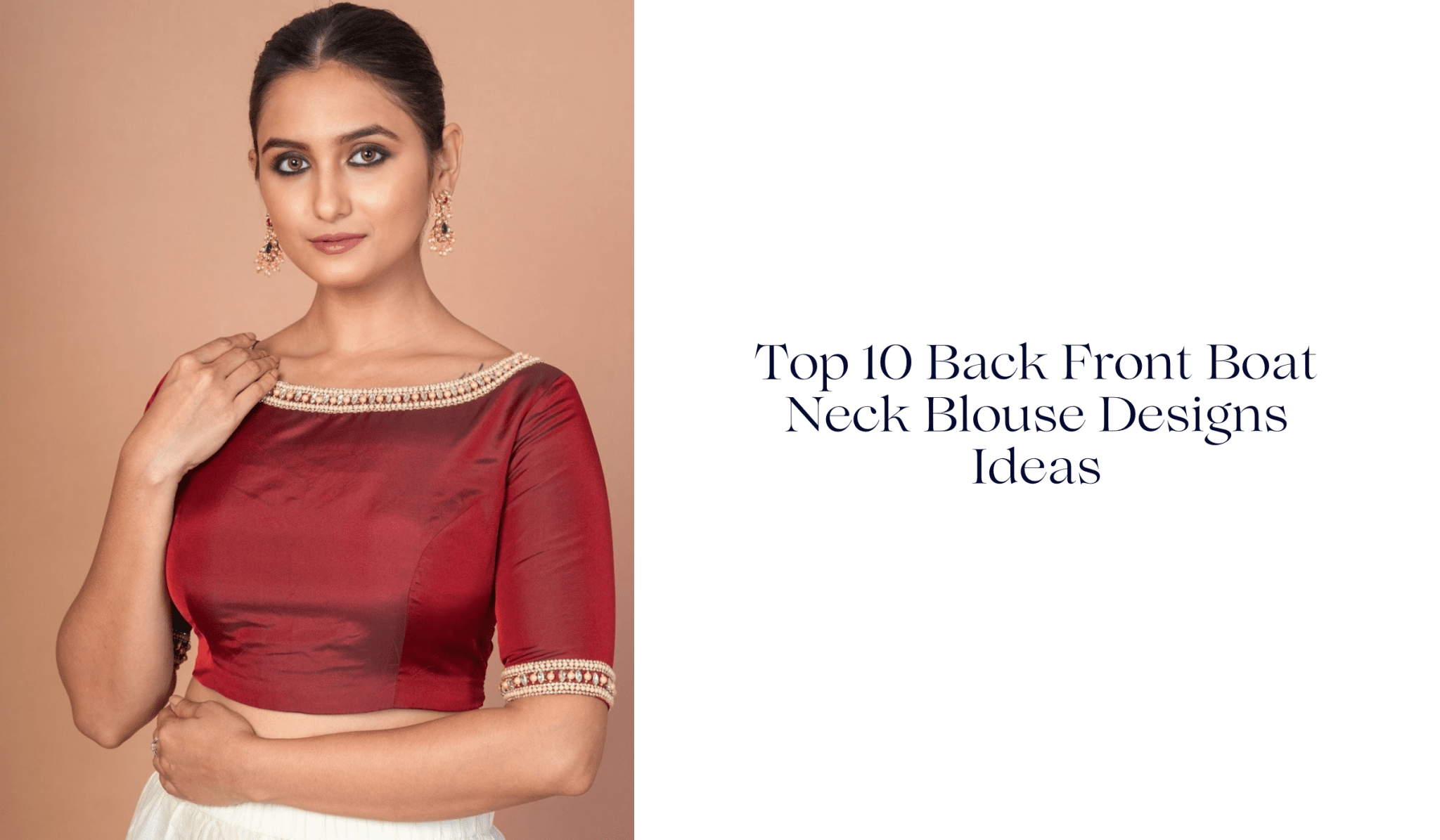 Top 10 Back Front Boat Neck Blouse Designs Ideas - Anvi Couture