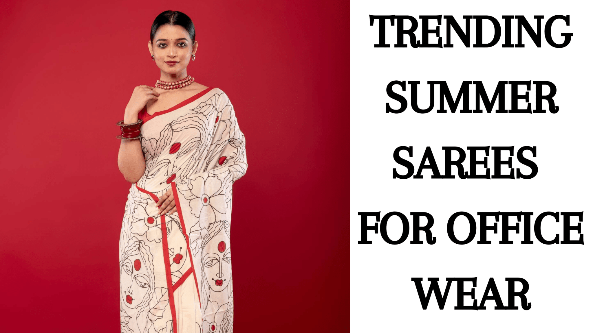 Trending Summer Sarees for Office Wear - Anvi Couture