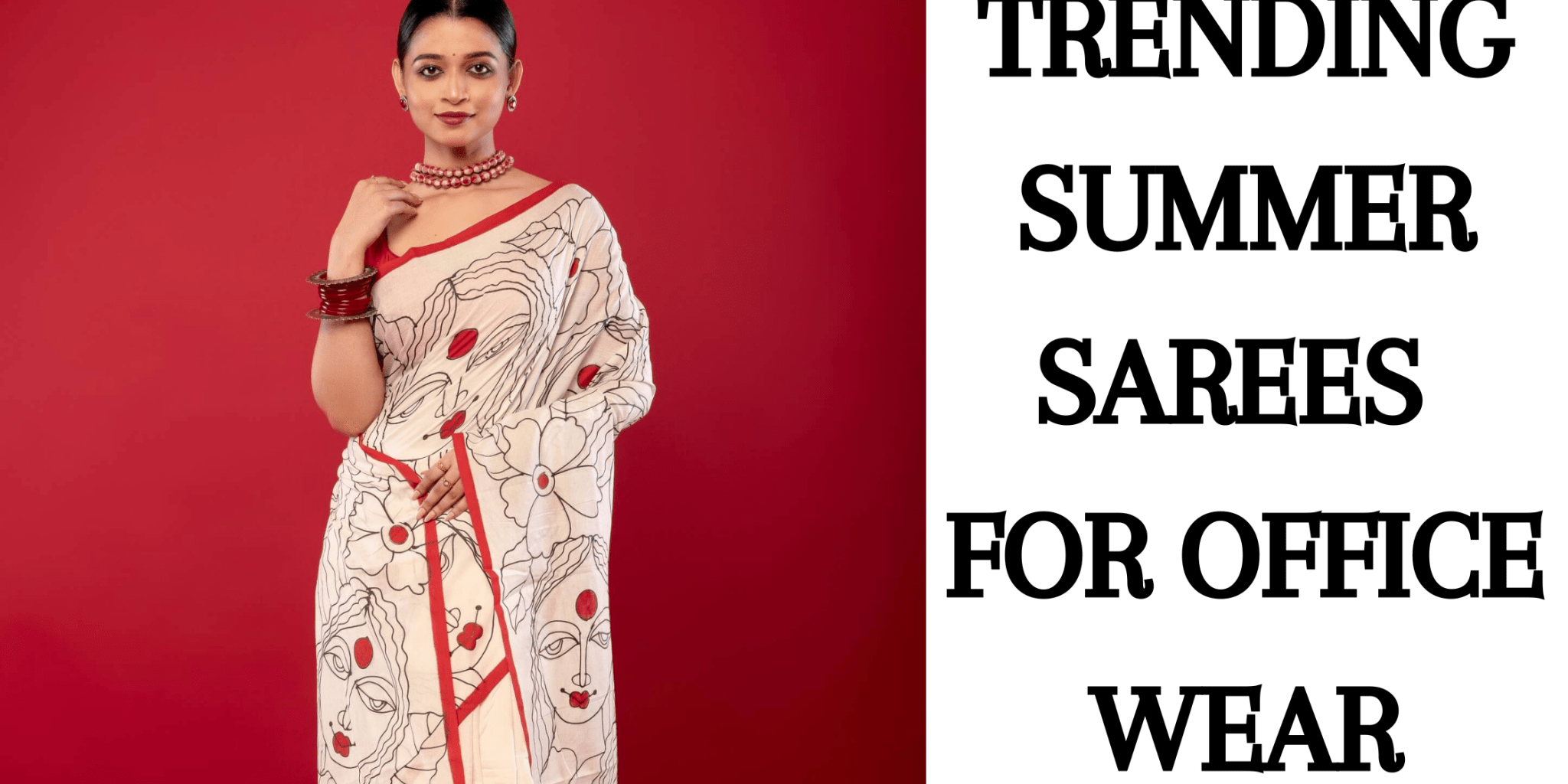 Trending Summer Sarees for Office Wear - Anvi Couture