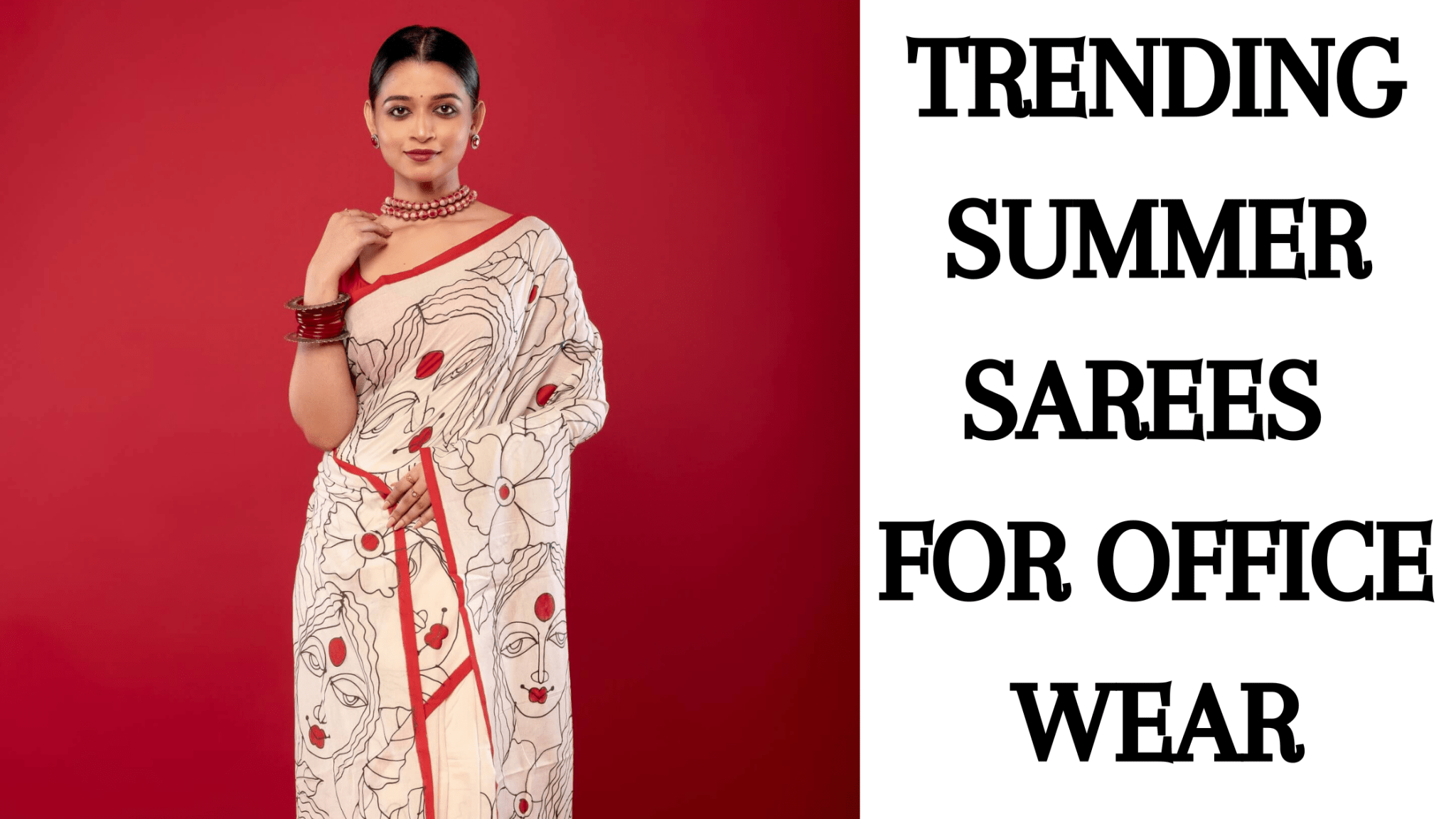 Trending Summer Sarees for Office Wear - Anvi Couture