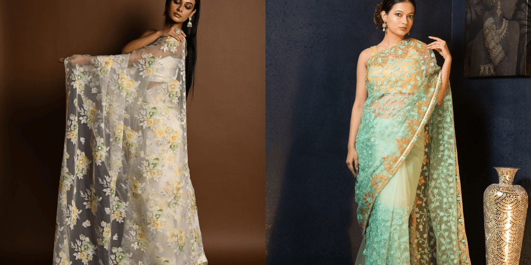 What Type of Petticoat to Wear with See-Through Sarees - Anvi Couture