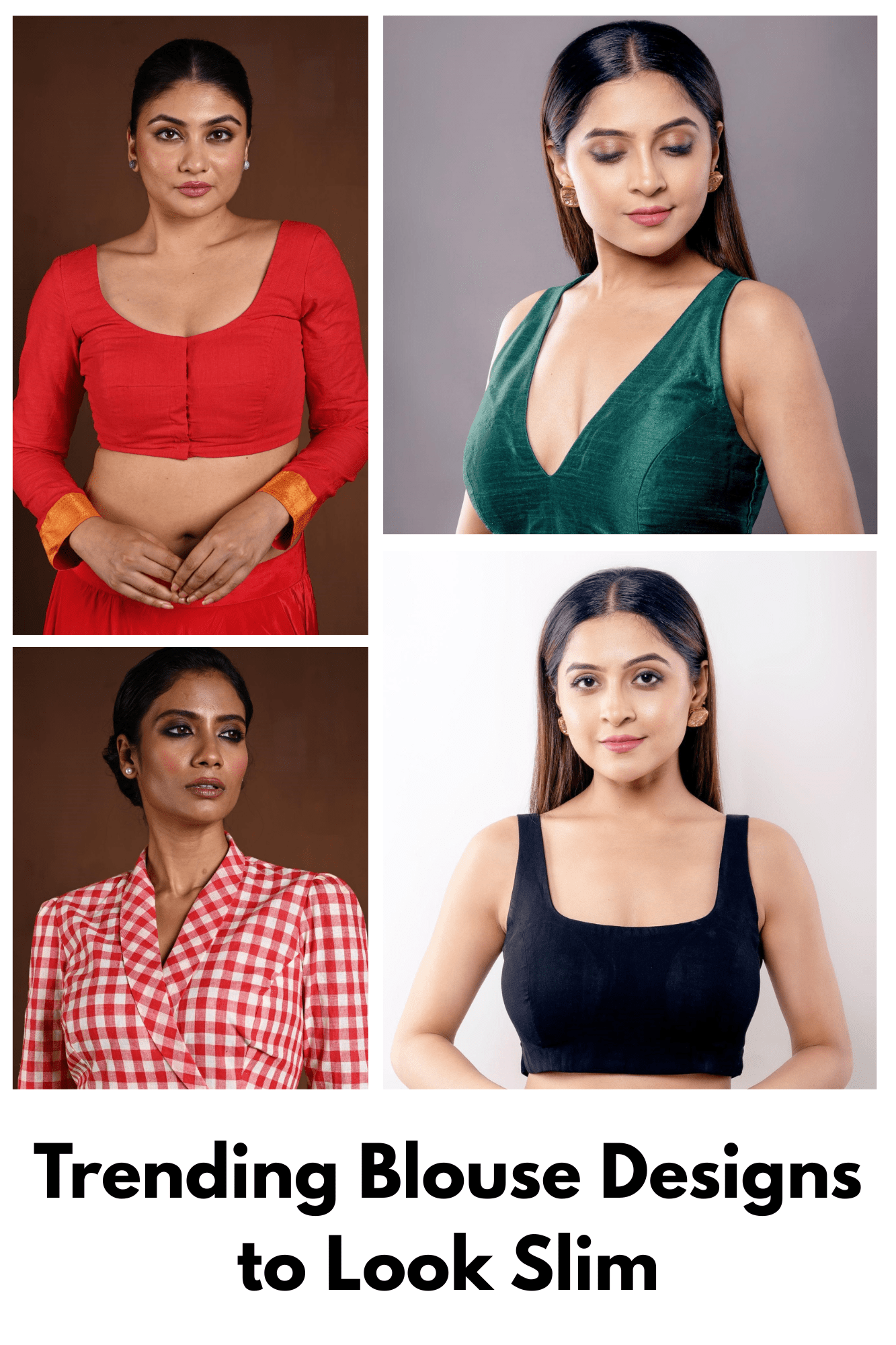 Trending Blouse Designs to Look Slim - Anvi Couture