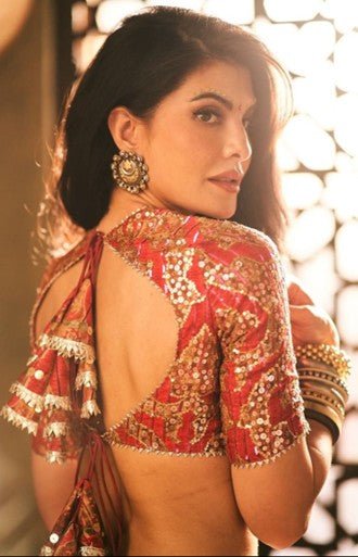 Bollywood Celebrity-Inspired Lehenga Blouse Back Designs for Diwali - Anvi Couture