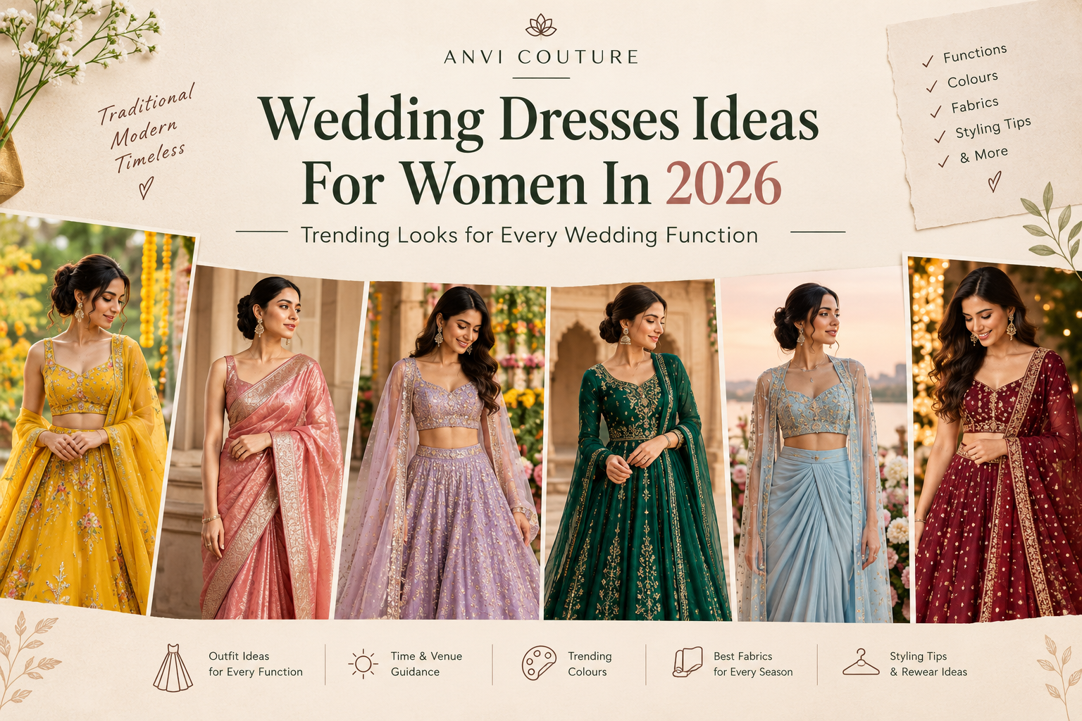 Wedding Dresses Ideas for Women in 2026: Trending Looks for Every Wedding Function