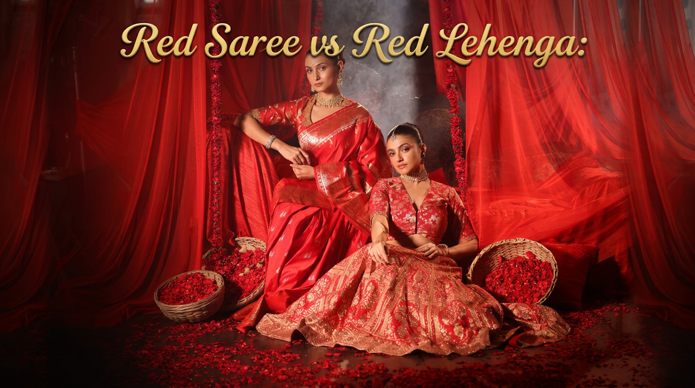 Red Saree vs Red Lehenga: Which Should You Wear to a Wedding?