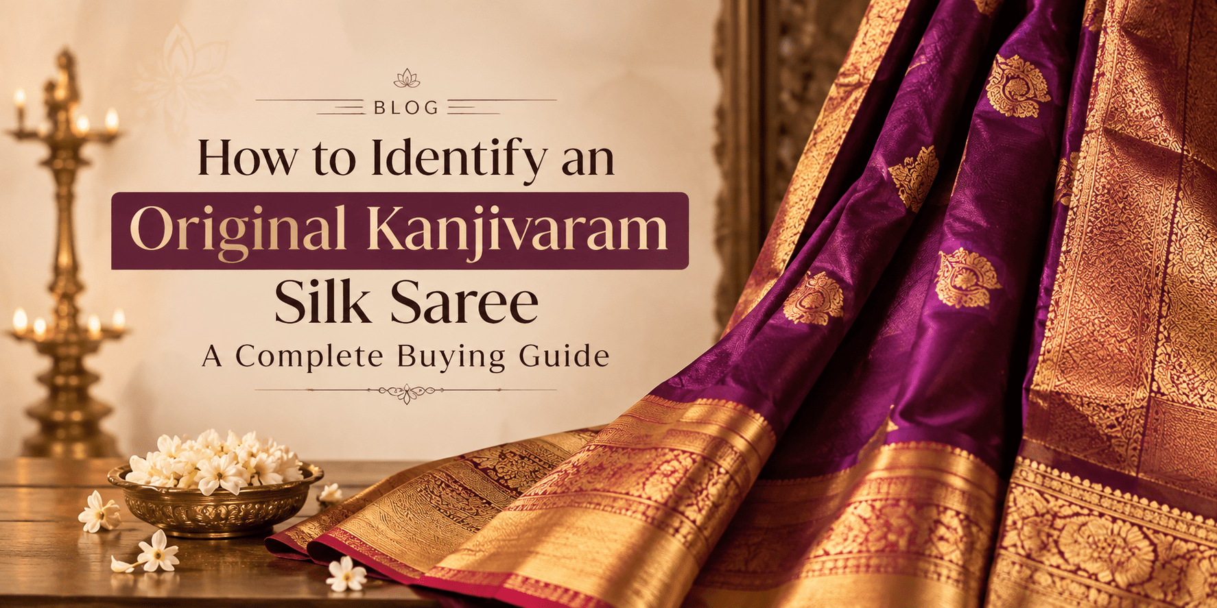 How to Identify an Original Kanjivaram Silk Saree: A Complete Buying Guide - Anvi Couture