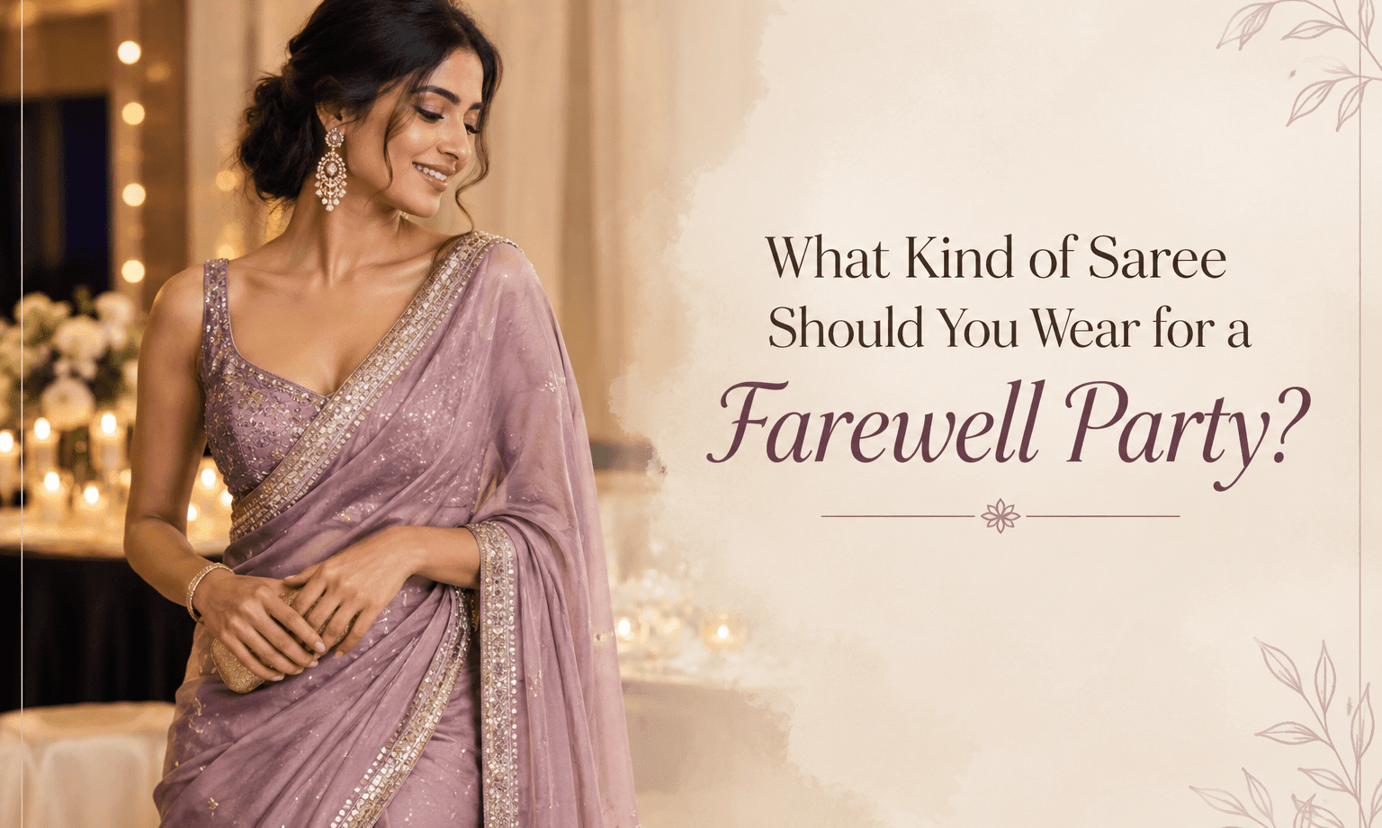 What Kind of Saree Should You Wear for a Farewell Party? - Anvi Couture