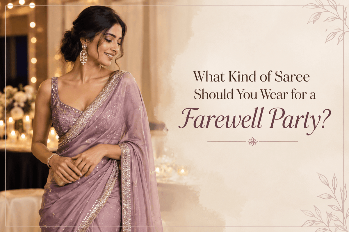 What Kind of Saree Should You Wear for a Farewell Party? - Anvi Couture