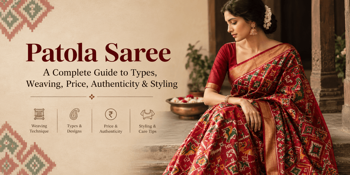 Patola Saree: A Complete Guide to Types, Weaving, Price, Authenticity & Styling - Anvi Couture