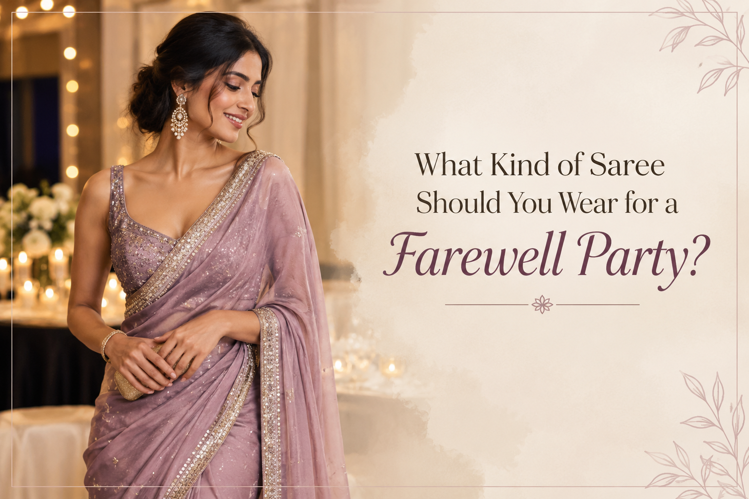 What Kind of Saree Should You Wear for a Farewell Party?
