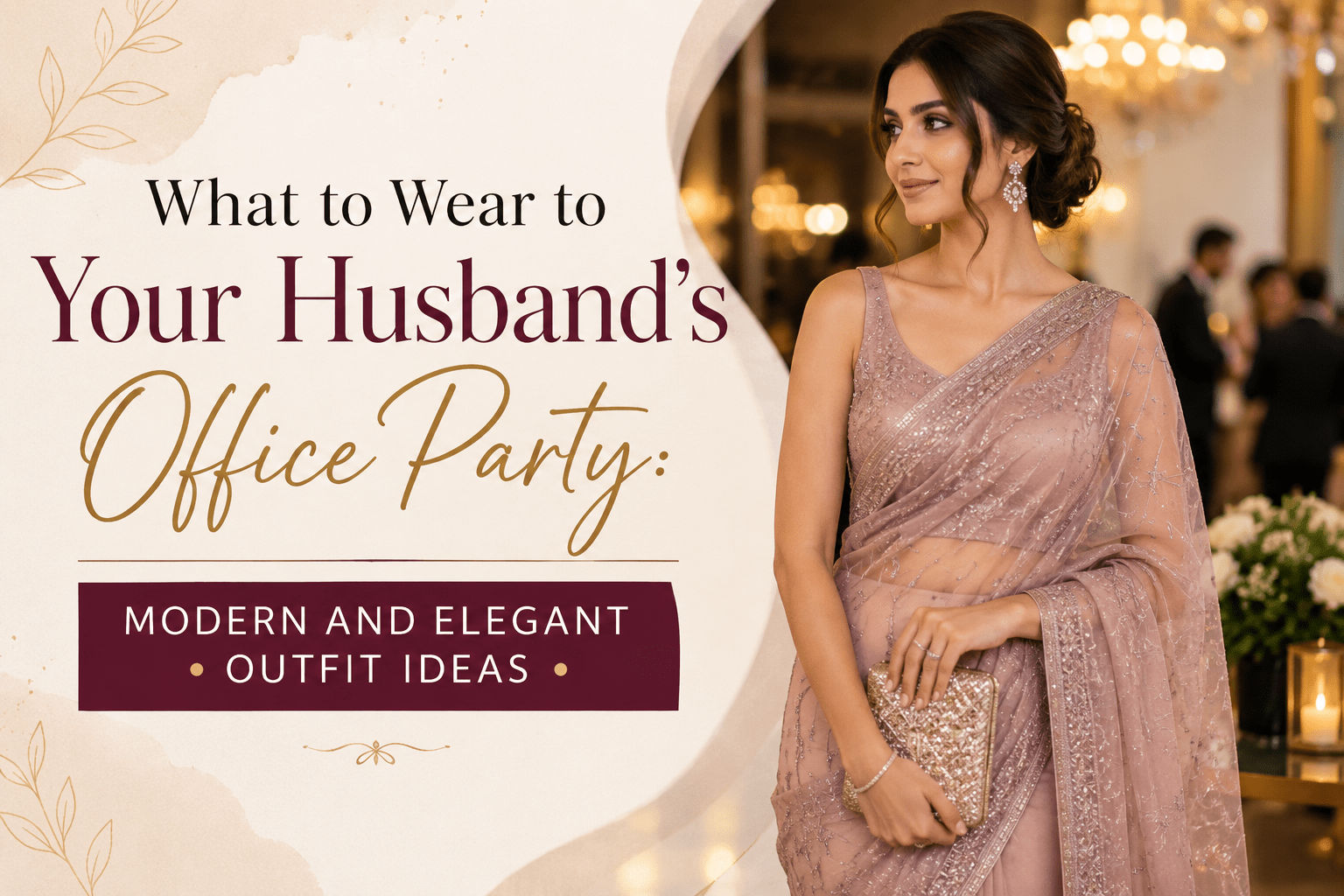 What to Wear to Your Husband’s Office Party: Modern and Elegant Outfit Ideas - Anvi Couture