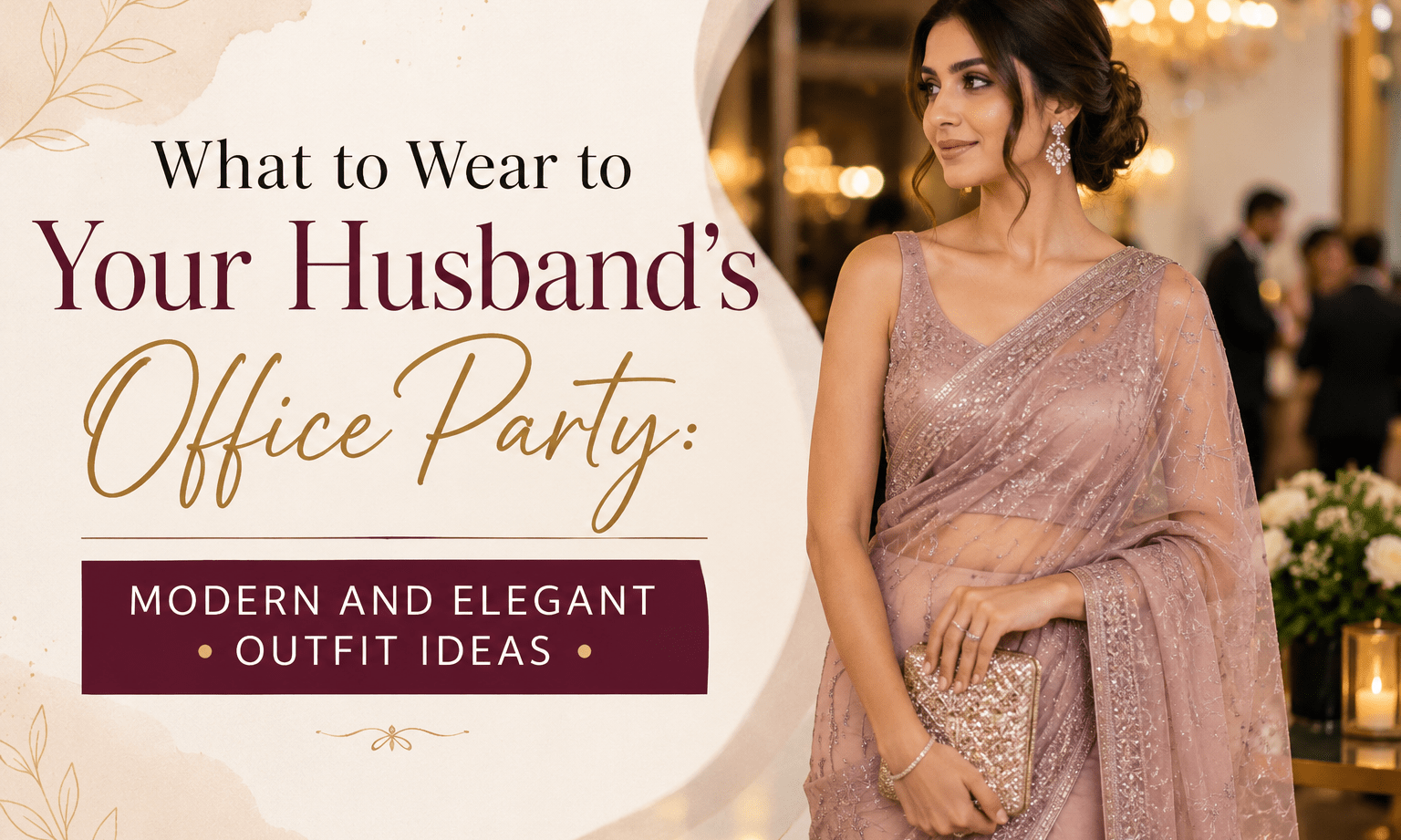 What to Wear to Your Husband’s Office Party: Modern and Elegant Outfit Ideas - Anvi Couture