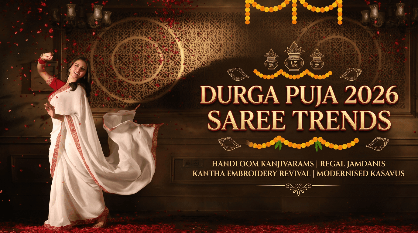 Durga Puja 2026 Saree Trends: What's In This Festive Season - Anvi Couture