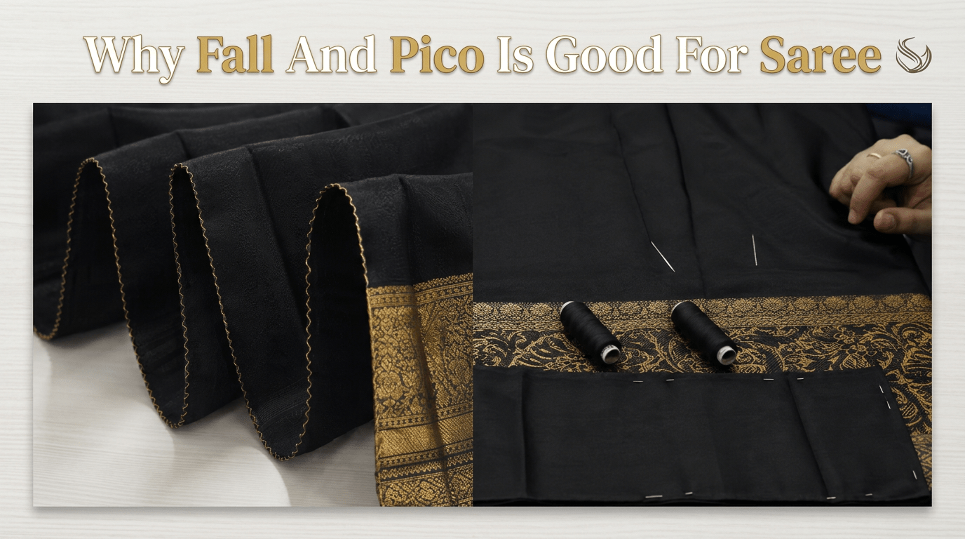 Why Fall And Pico Is Good For Saree - Anvi Couture
