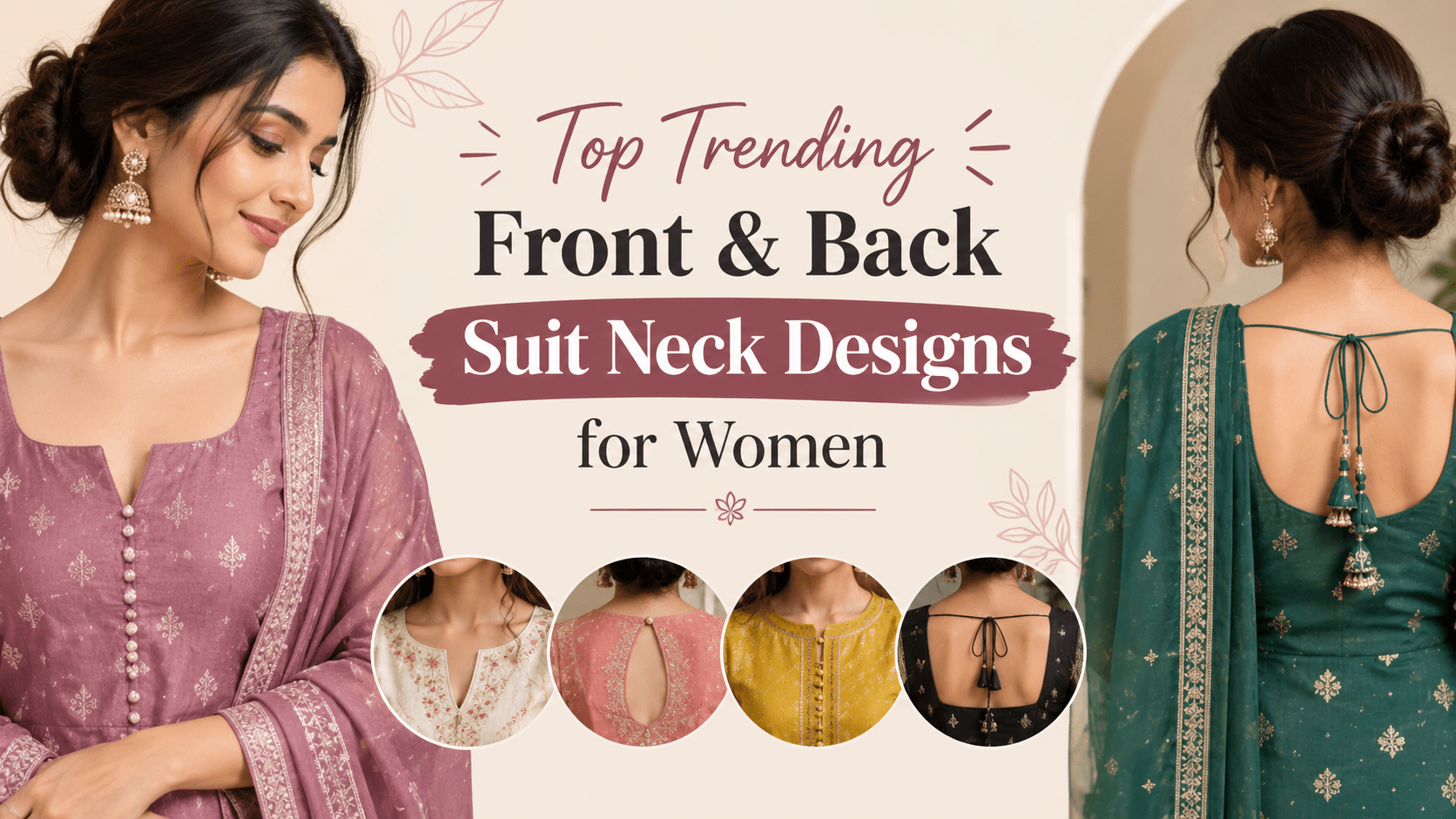 Top Trending Front & Back Suit Neck Designs for Women - Anvi Couture