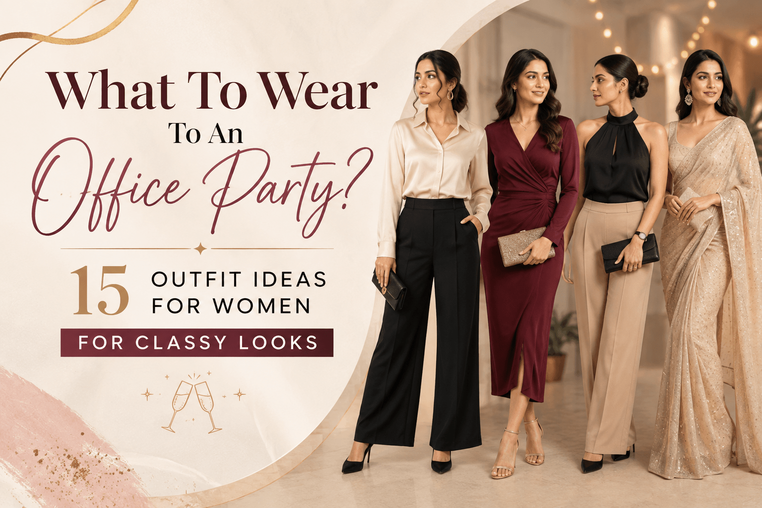 What To Wear To An Office Party? 15 Outfit Ideas For Women For Classy Looks - Anvi Couture