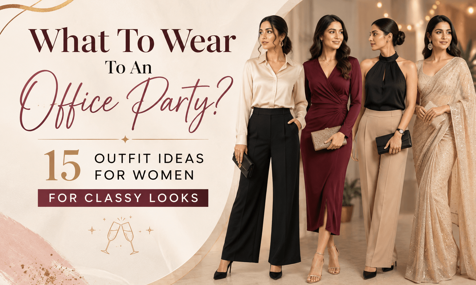 What To Wear To An Office Party? 15 Outfit Ideas For Women For Classy Looks - Anvi Couture