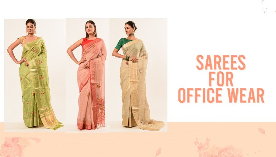 What kind of sarees are most appropriate for corporate meetings? - Anvi Couture