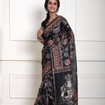 Black Kalamkari Saree