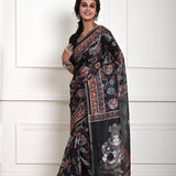 Black Kalamkari Saree