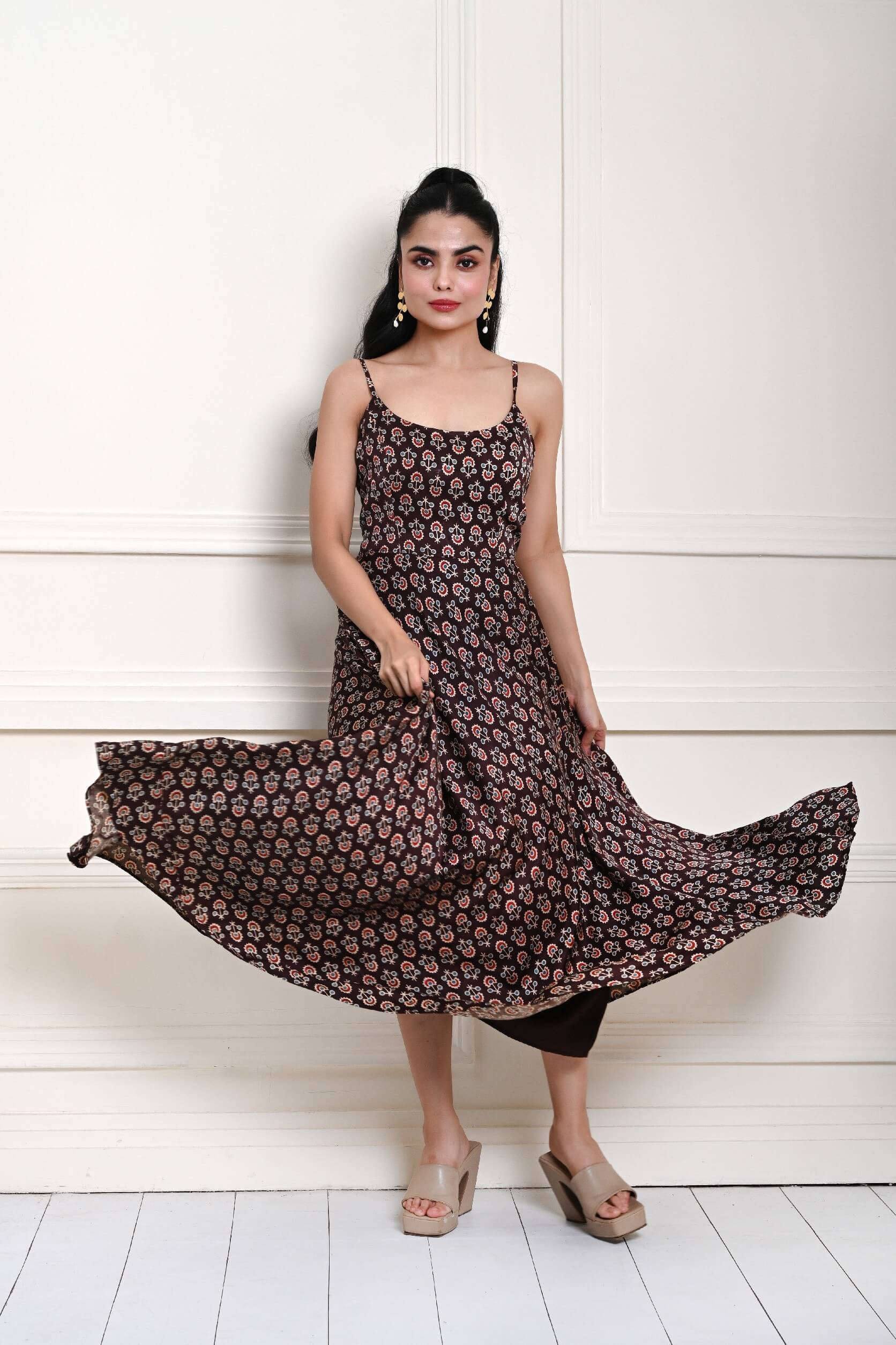 Black Printed Summer Dress