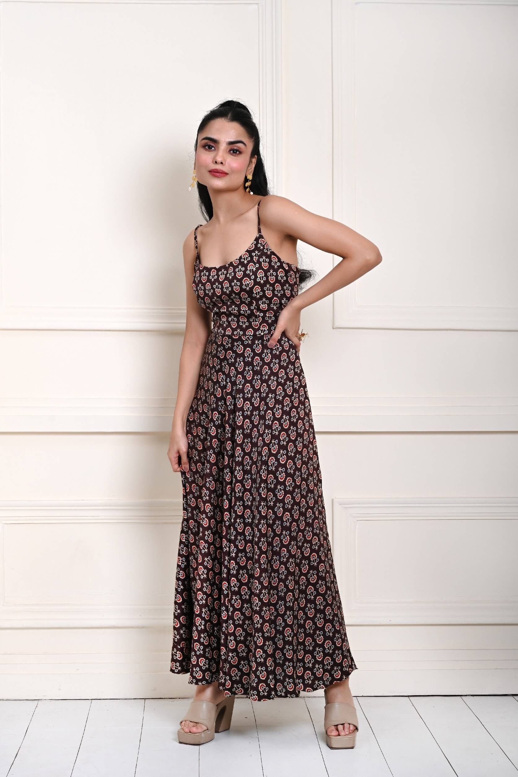 Black Printed Dress for Summer
