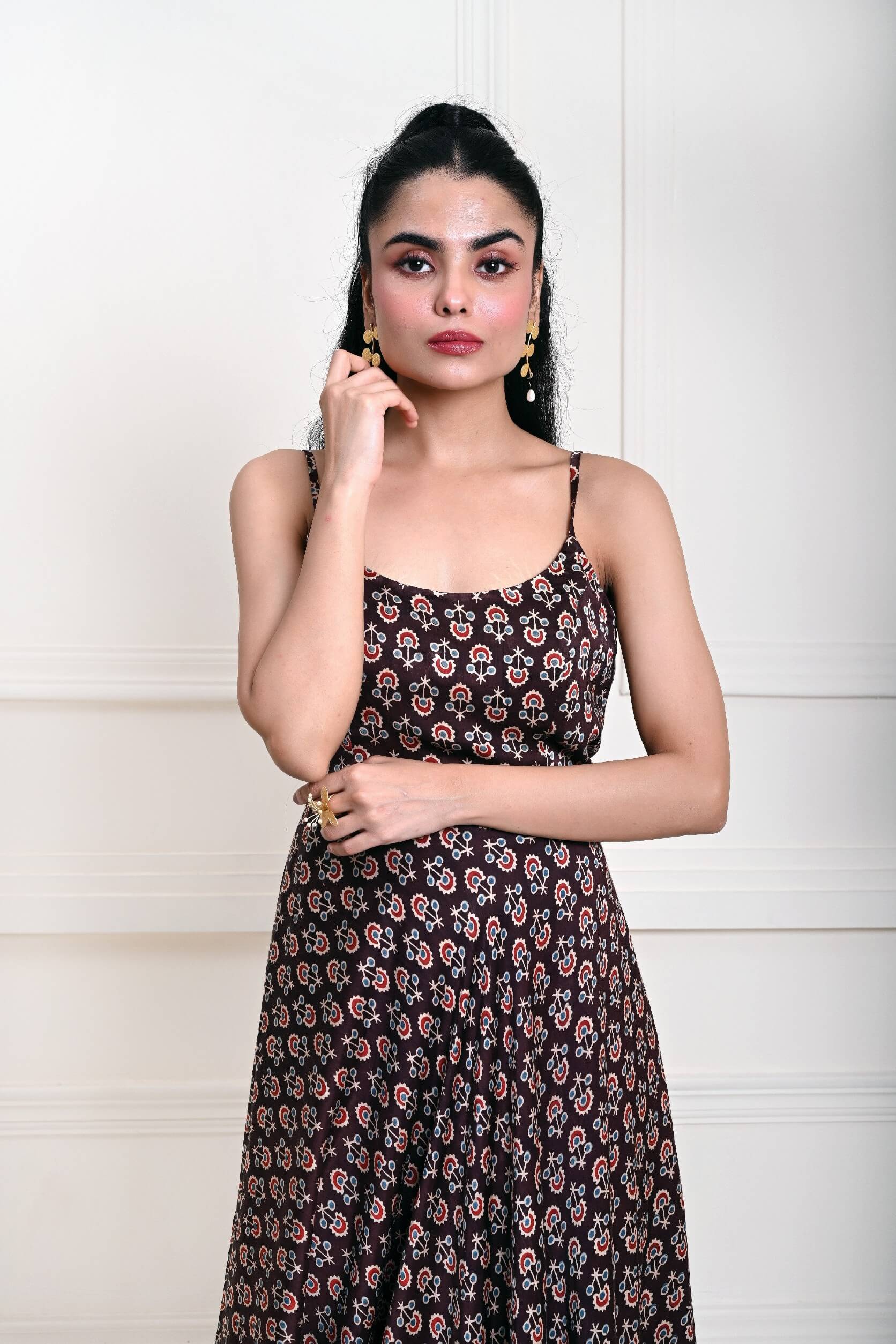 Black Printed Summer Dress