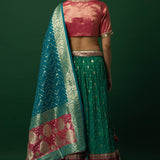 Green and Pink Lehenga