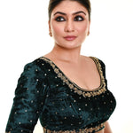 Dark green Valvet Blouse