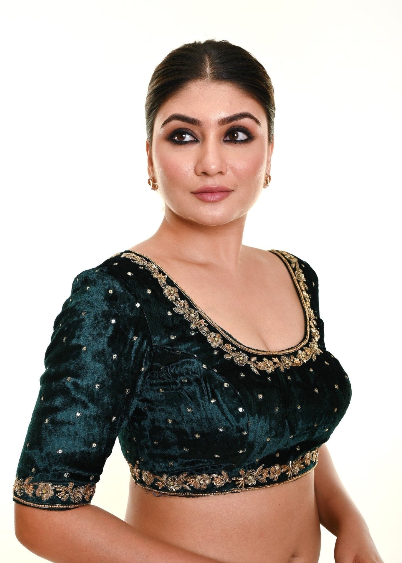 Dark green Valvet Blouse