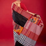 Black Multicolored Pure Cotton Gamcha Saree - Anvi Couture