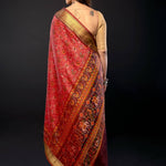 Red and Gold Traditional Patola Silk Saree - Anvi Couture