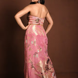 Pink Mermaid Lehenga with Matching Hand Embroidered Sequin Choli - Anvi Couture