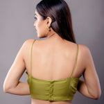 Spring Green Spaghetti Saree Blouse - Anvi Couture