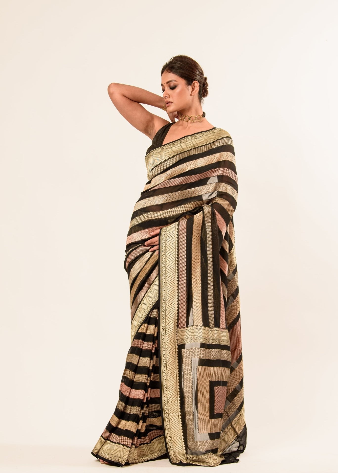 Pure Handwoven Khaddi Banarasi Saree - Anvi Couture