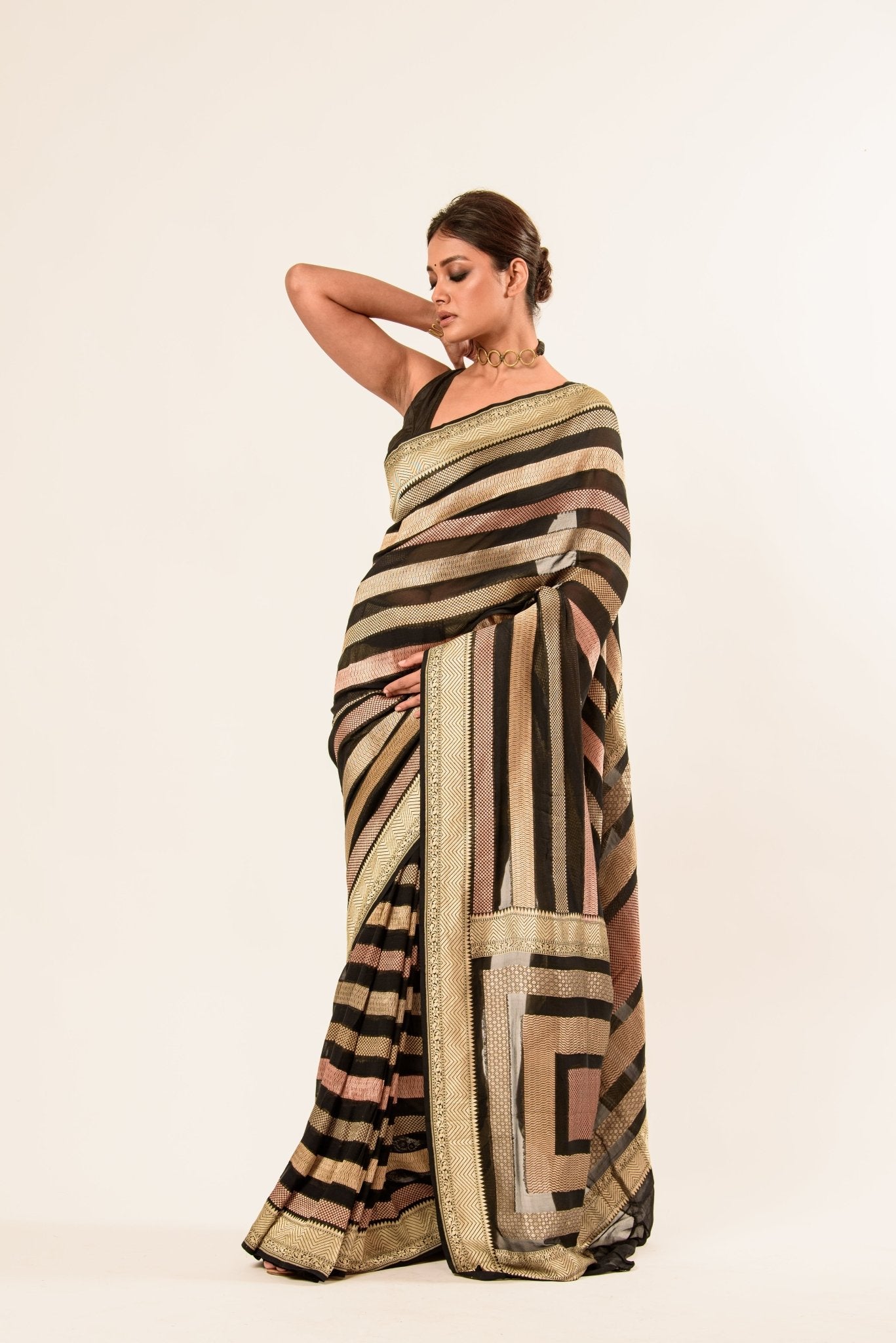 Pure Handwoven Khaddi Banarasi Saree - Anvi Couture