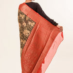 Black & Red Kalamkari Saree