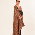 Black Pashmina Handwoven Silk Saree -Anvi Couture