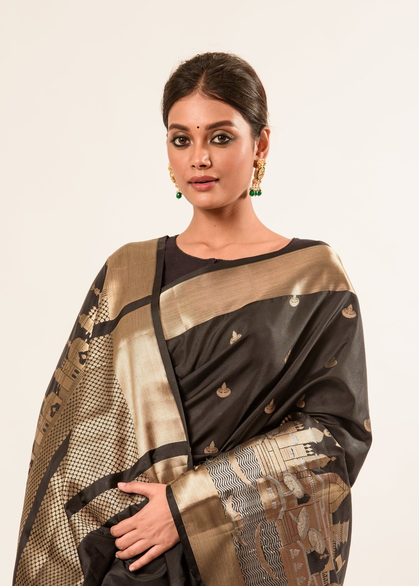 Black Katan Banarasi Saree 