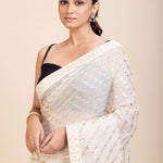 Black and White Designer Saree - Anvi Couture