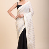 Black and White Designer Saree - Anvi Couture