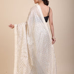 Black and White Designer Saree - Anvi Couture
