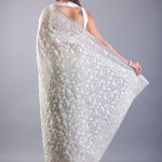 Light Green Organza Saree With All Over Thread Embroidered Work - image 4