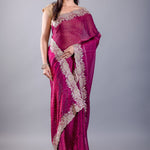 Purple Jimmy Choo Saree With All over stone Work and Heavy Border
- Image 3